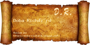 Doba Richárd névjegykártya
