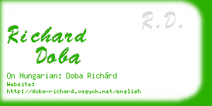 richard doba business card