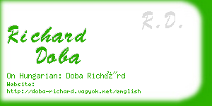 richard doba business card